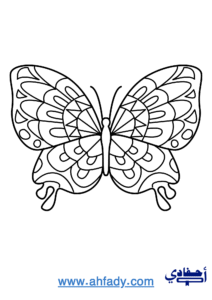 صور فراشة للتلوين